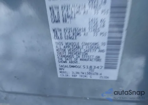 2016 Infiniti Qx60 z USA, uszkodzony, nr VIN 5N1AL0MM0GC518347